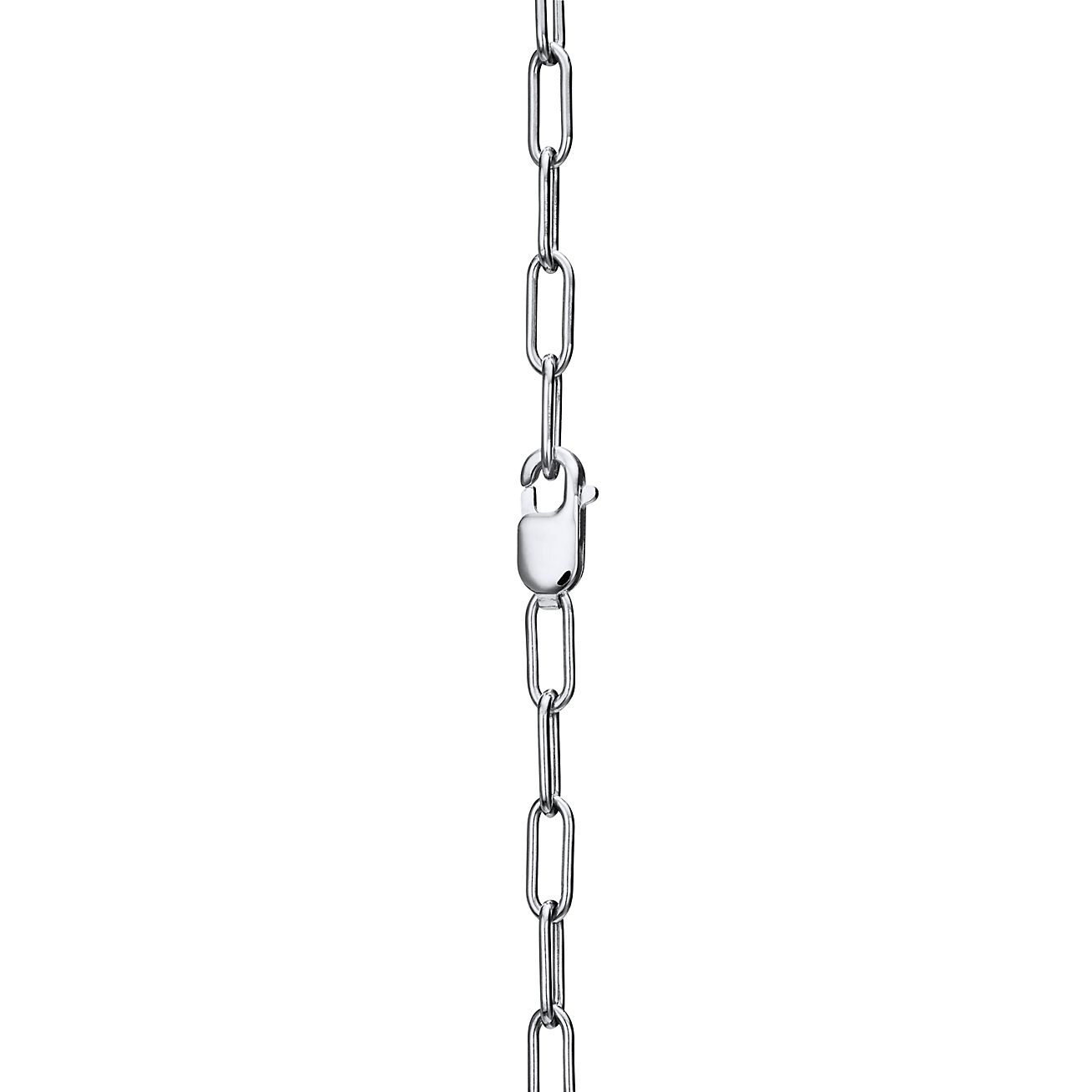18K T Lock Pendant Pav¨¦ Diamonds Necklace