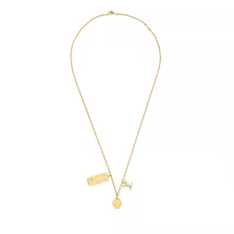 18K Louis Tab Pendant Necklace