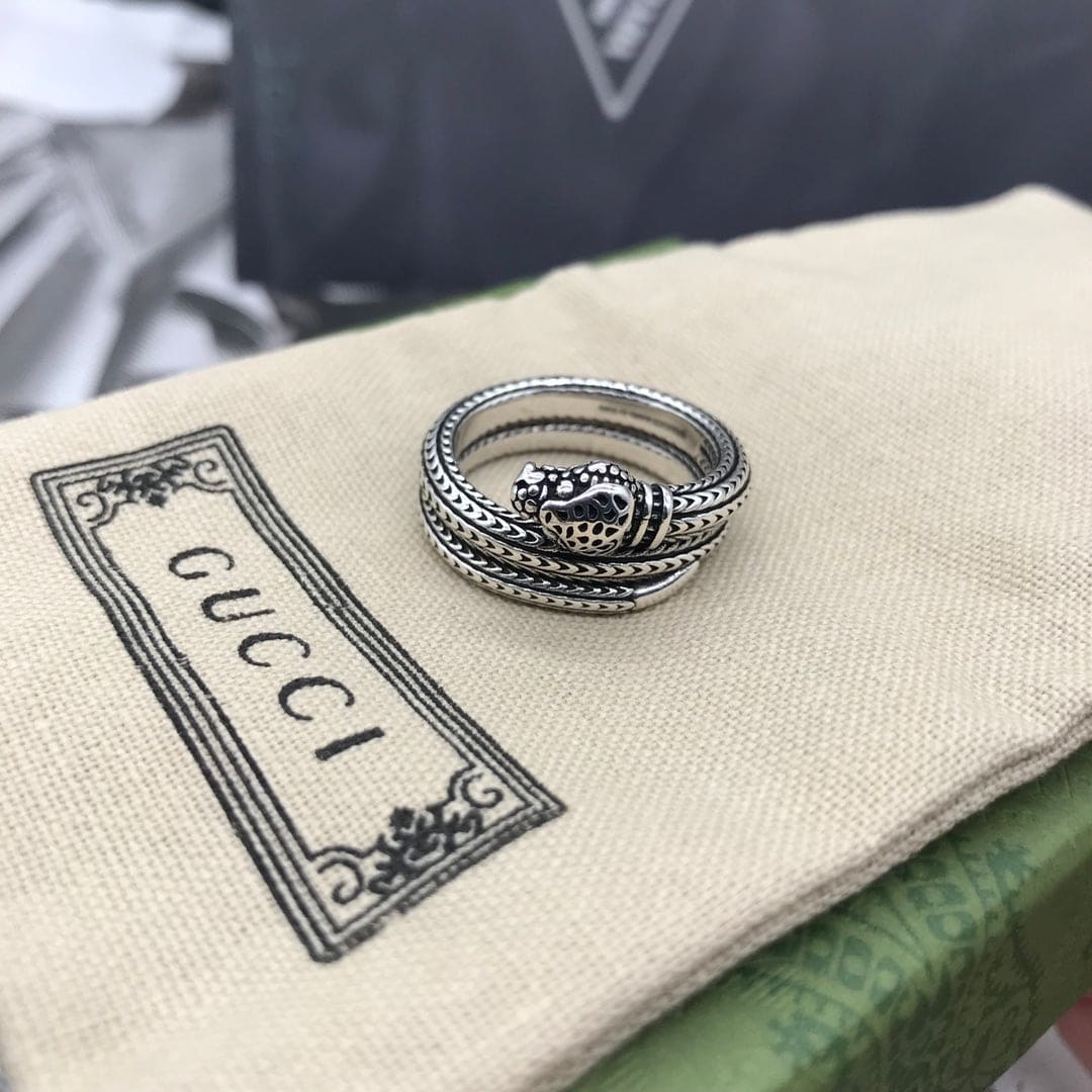 Double G Garden Silver Snake Ring