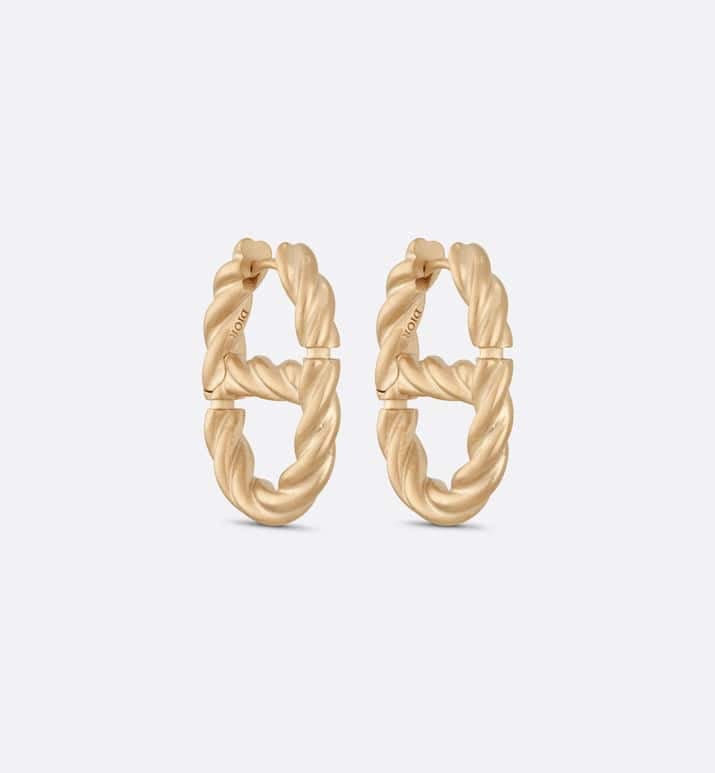 18K CD Navy Earrings