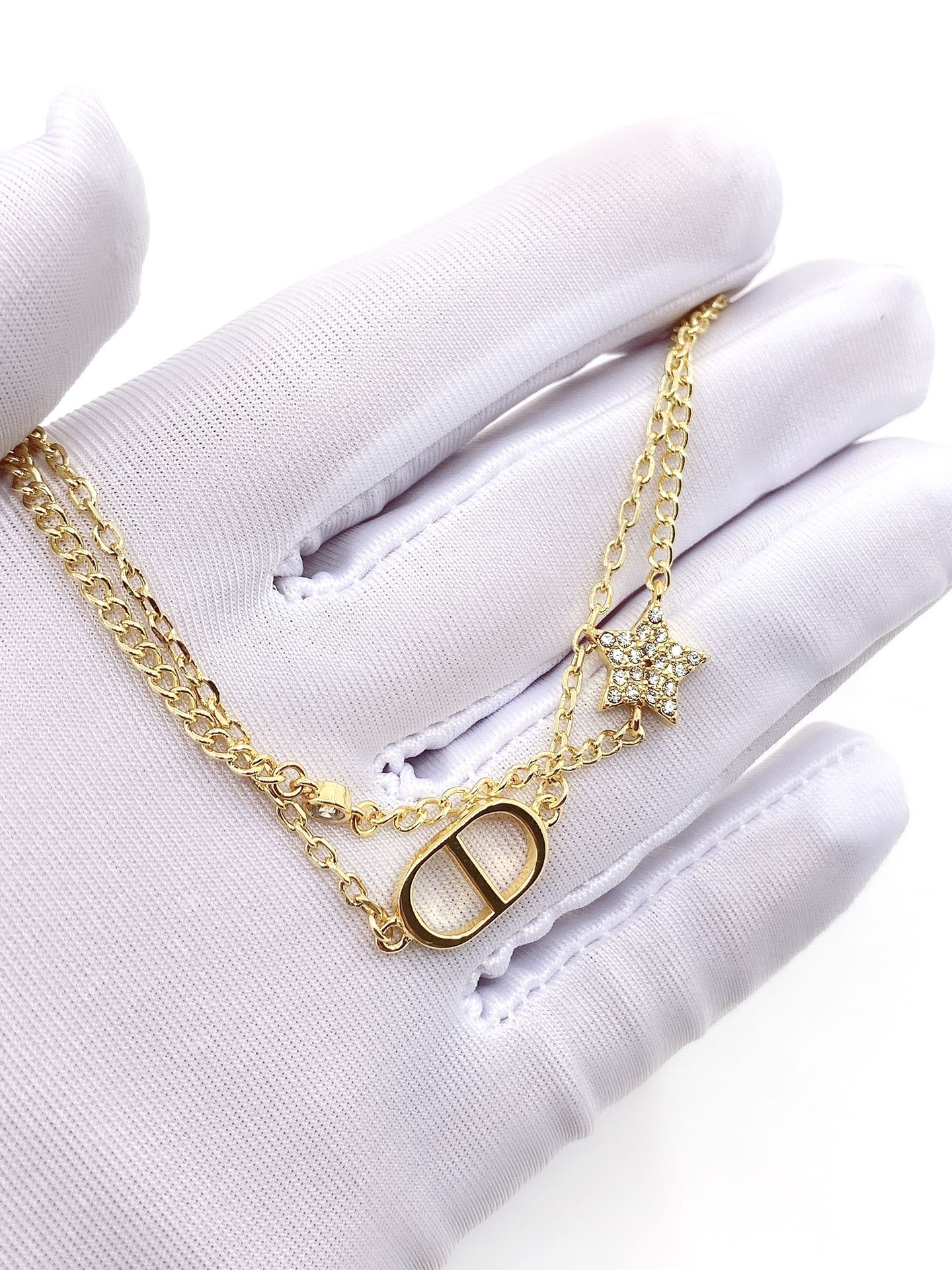 18K CD Star Diamond Bracelet