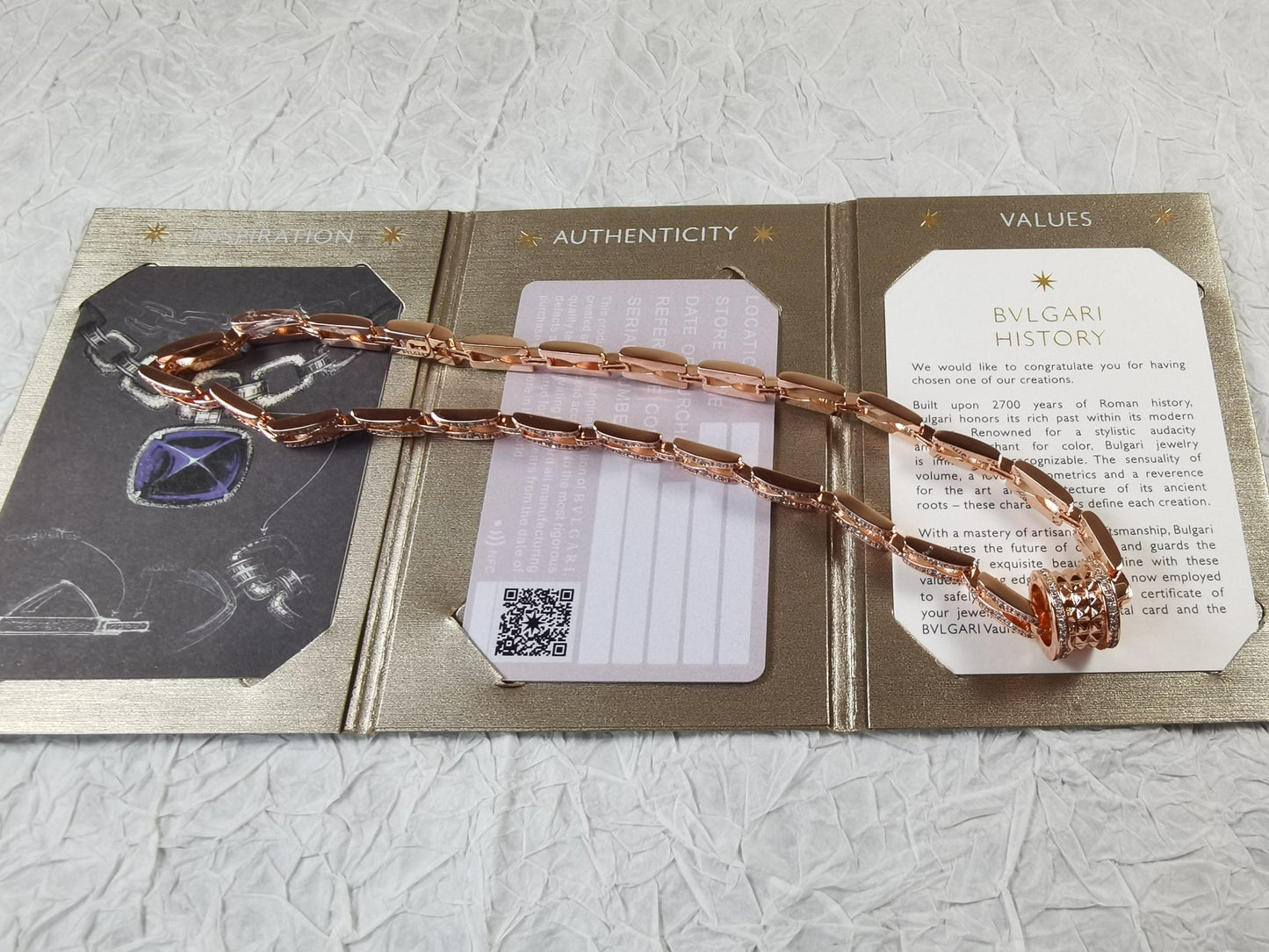 18K B.ZERO1 Diamonds Chain Link Necklace