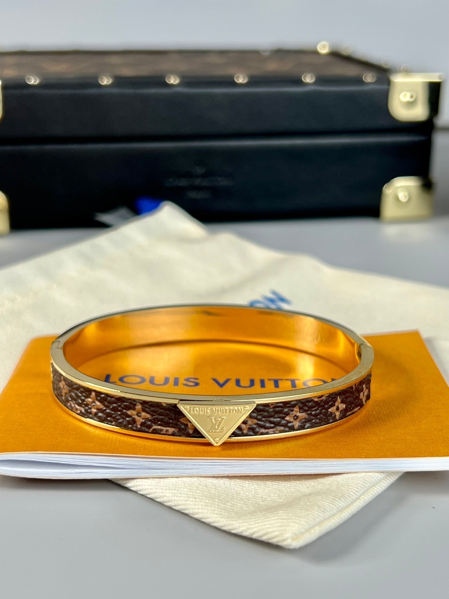 18K Louis Vintage Leather Bracelet