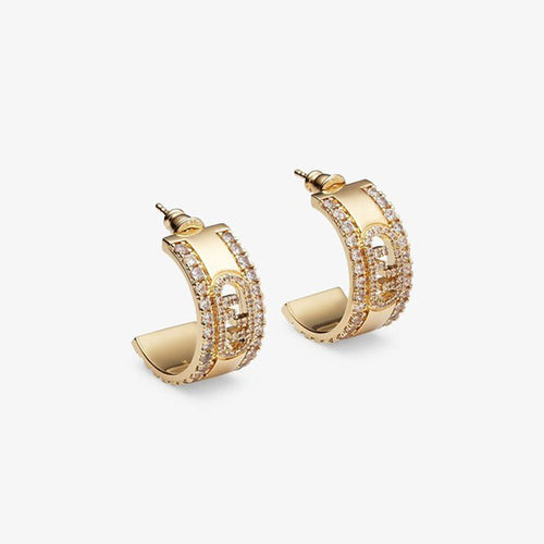 18K F OLock Earrings