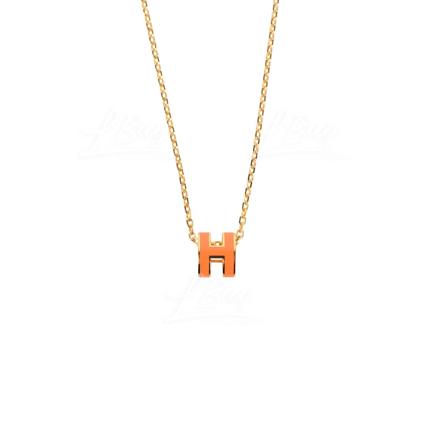 18K Mini Pop H Orange Necklace