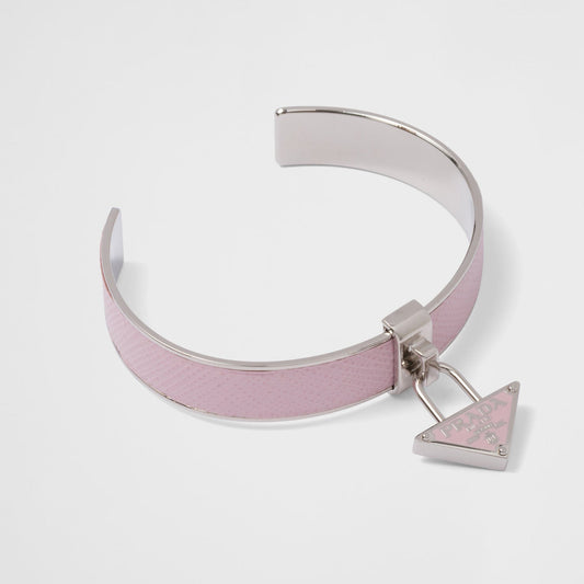 18K Pra Triangle Charm Cuff Bracelet