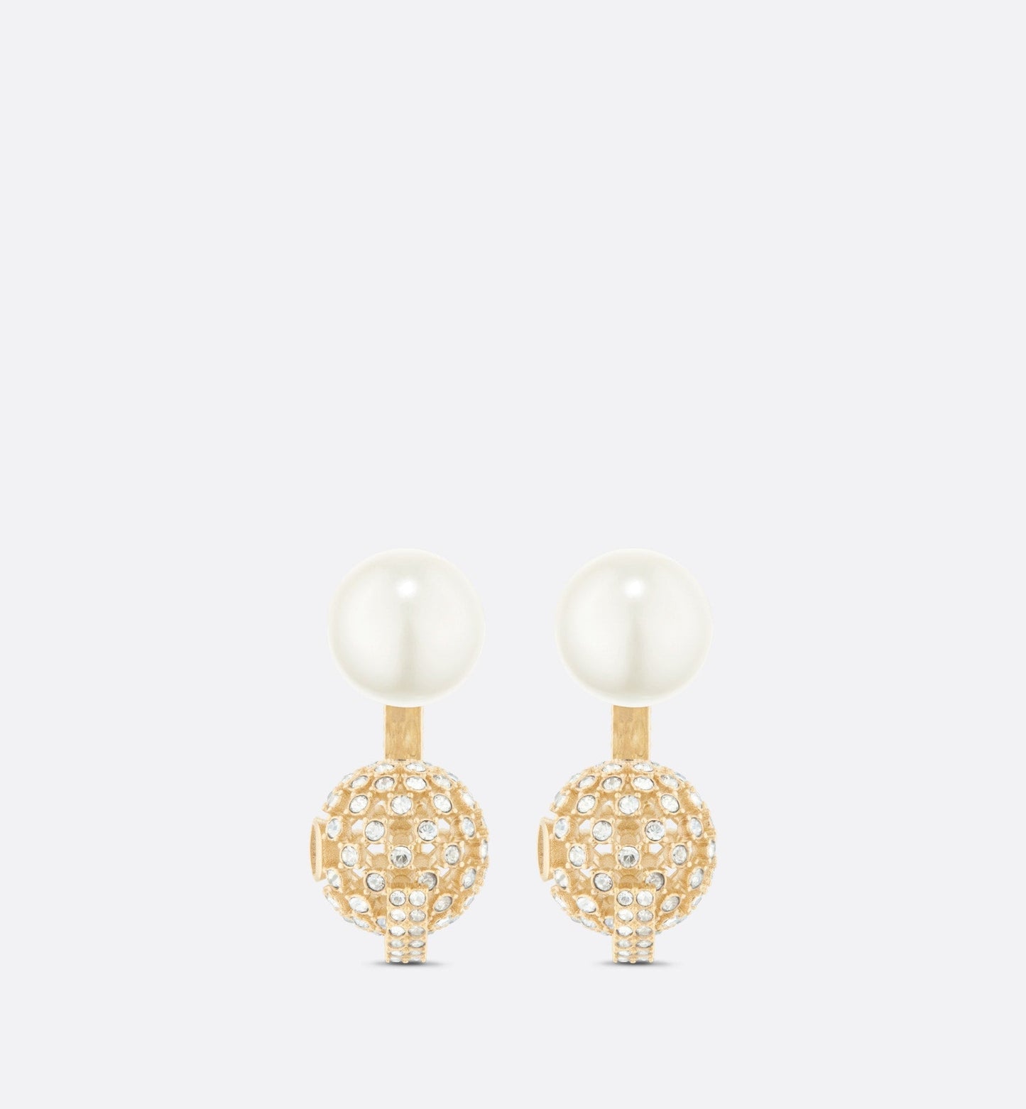 18K CD Tribales White Resin Pearls Earrings