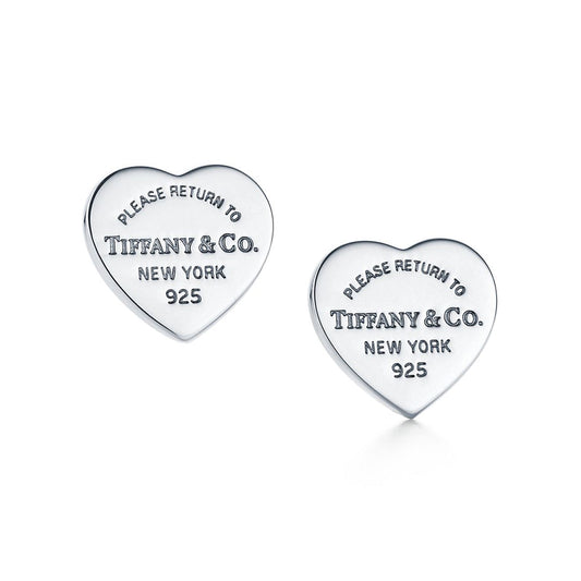 18K Return to Tiffany Heart Tag Stud Earrings