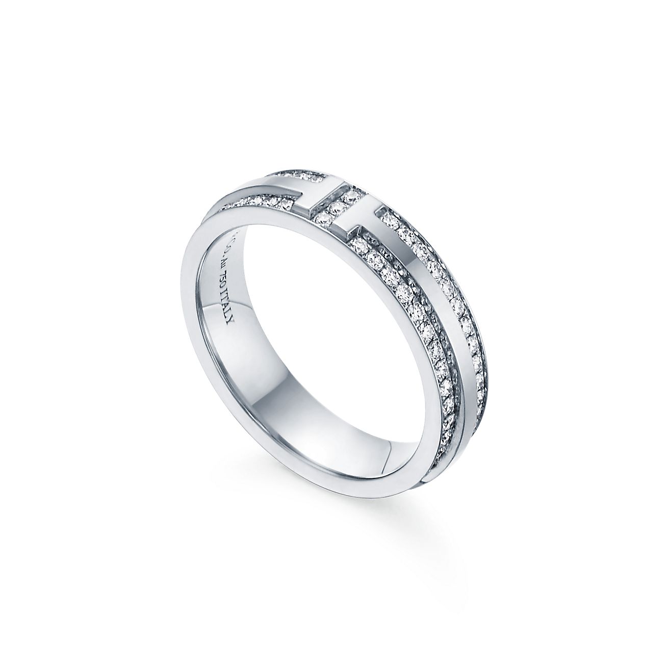 18K T Narrow Pav¨¦ Diamond Ring