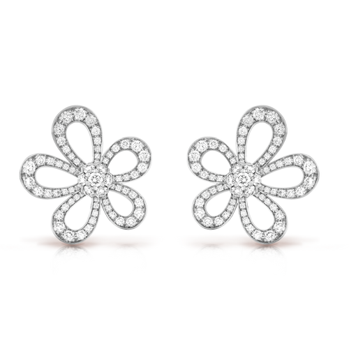 18k Flowerlace Earrings