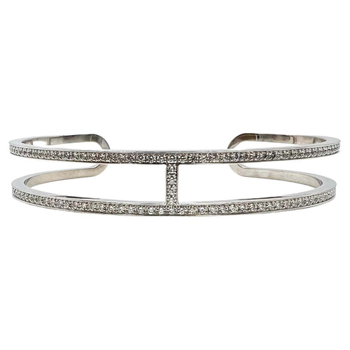18K Ever Chain D¡¯ancre Cuff Diamond H Bracelet