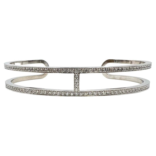18K Ever Chain D¡¯ancre Cuff Diamond H Bracelet