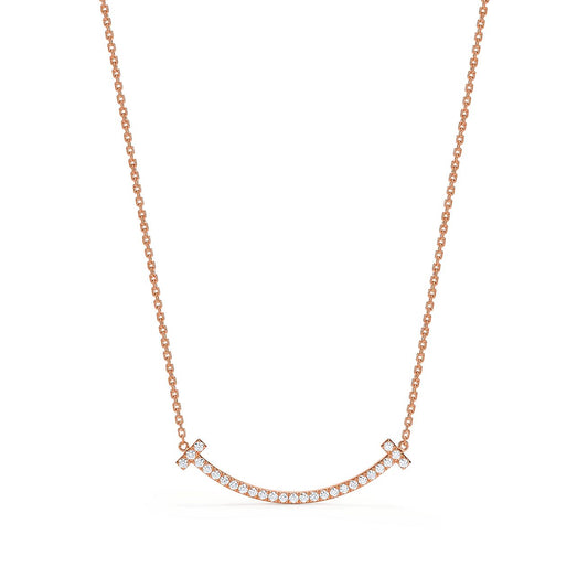 18K T Medium Diamond Pendant Necklace