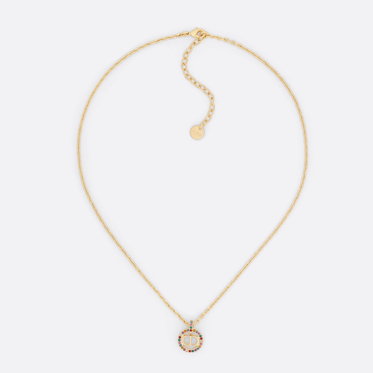 18K Dior Petit CD Multicolor Crystals Necklace
