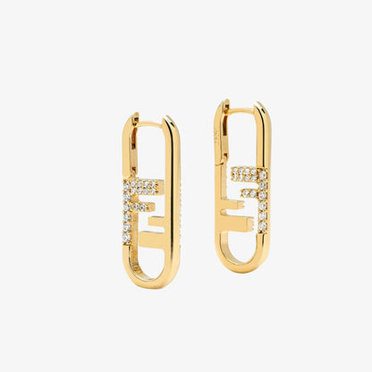 18K F OLock Earrings