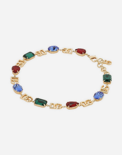 18K DG Crystals Choker Necklace
