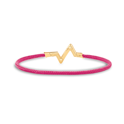 18K Louis Volt Upside Down Play Pink Bracelet