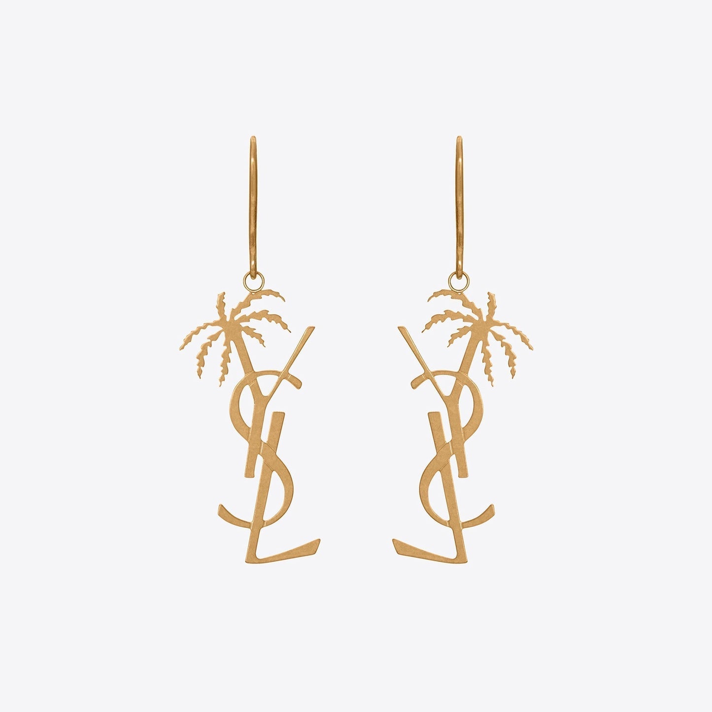 18K Saint Monogram Palmier Statement Earrings