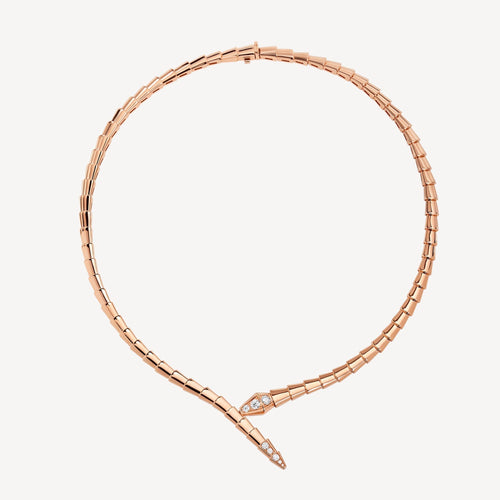 18K BV Serpenti Viper Demi-Pav¨¦ Diamonds Necklace