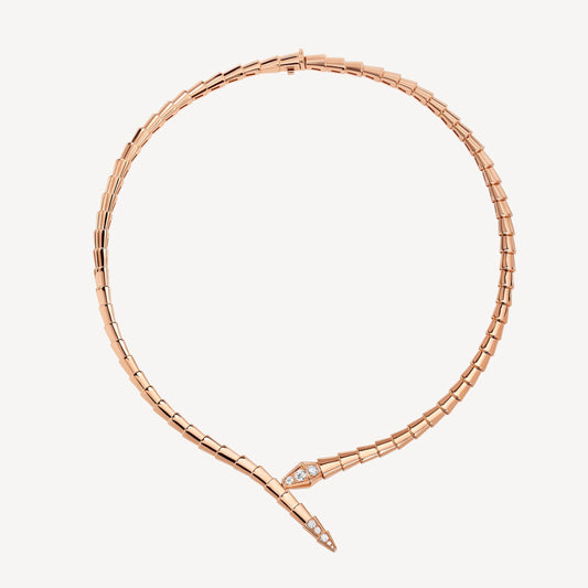 18K BV Serpenti Viper Demi-Pav¨¦ Diamonds Necklace