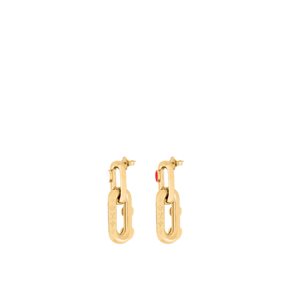 18k Louis x YK LV Edge Painted Dots Earrings