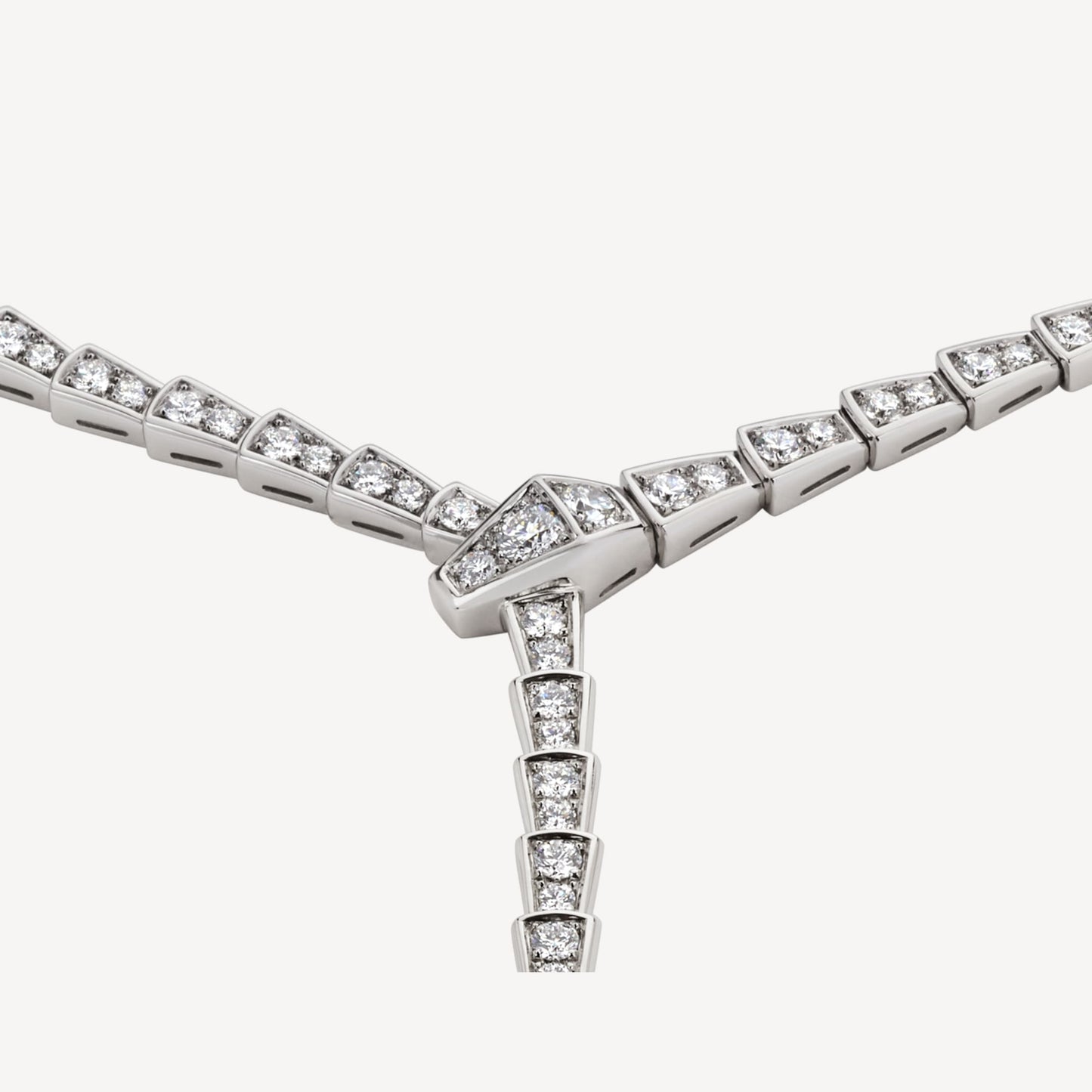 18K BV Serpenti Viper Full Pav¨¦ Diamonds Necklace
