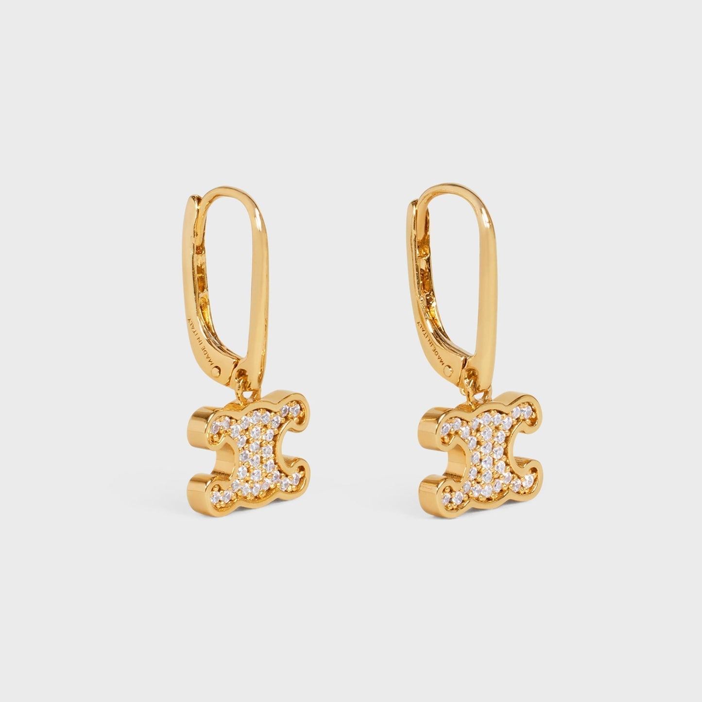 18K Triomphe Rhinestone Earrings