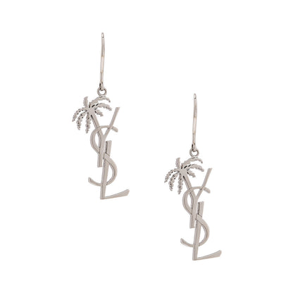 18K Saint Monogram Palmier Statement Earrings