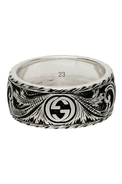 Double G Feline Head Ring