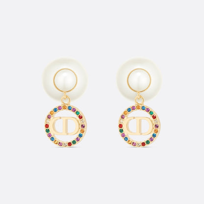 18K CD Tribales Multicolor Crystals Earrings