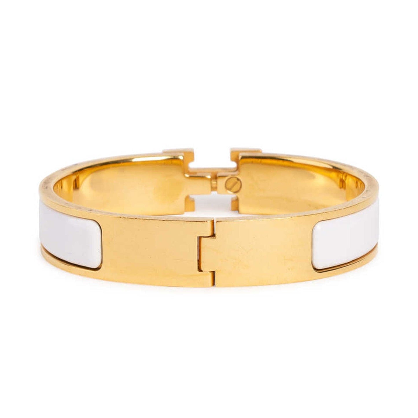 18K Clic H White Bracelet