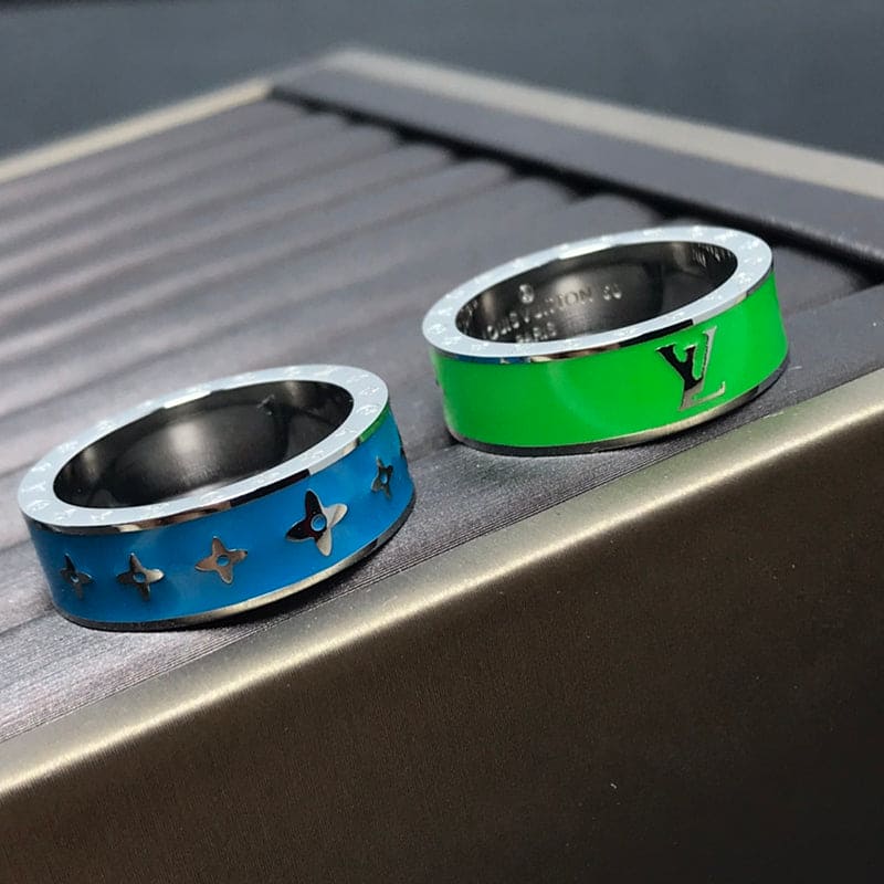 18K Louis Ceramic Set of 2 Rings