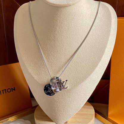 18K Louis Monogram Charms Necklace