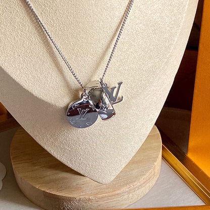 18K Louis Monogram Charms Necklace