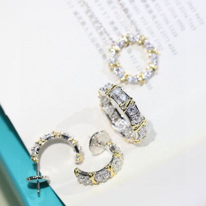 18K T Schlumberger Eighteen Stone Ring