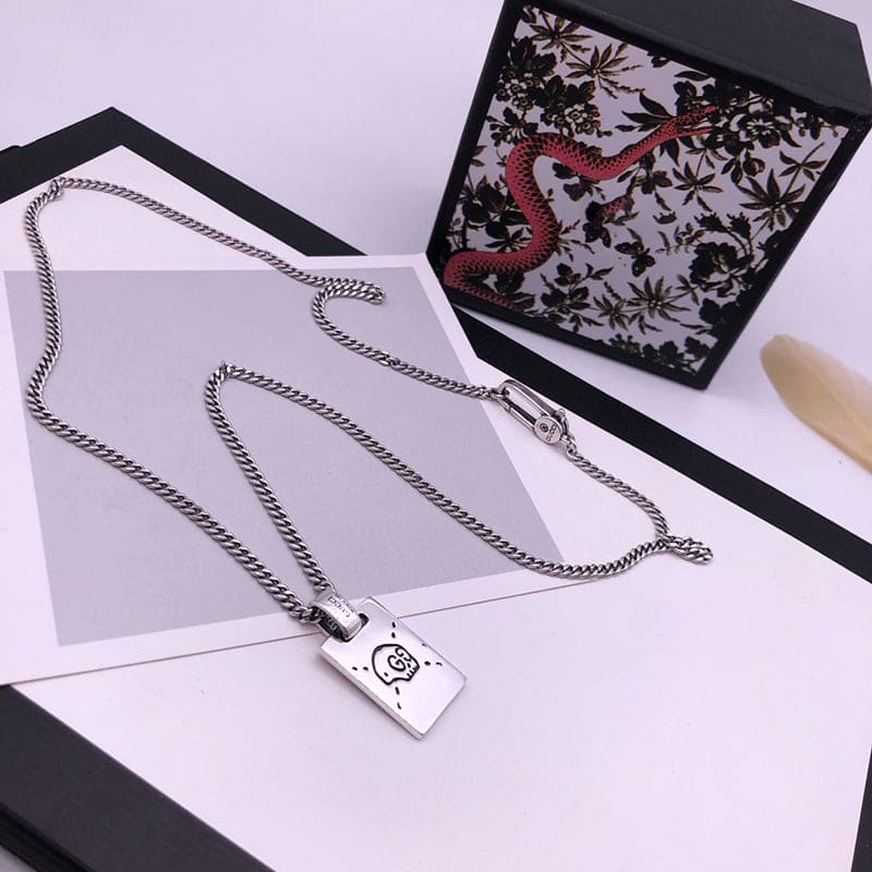 Double G Ghost Pendant Necklaces