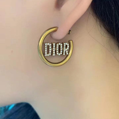 18K CD 30 Montaigne Hoop Earrings