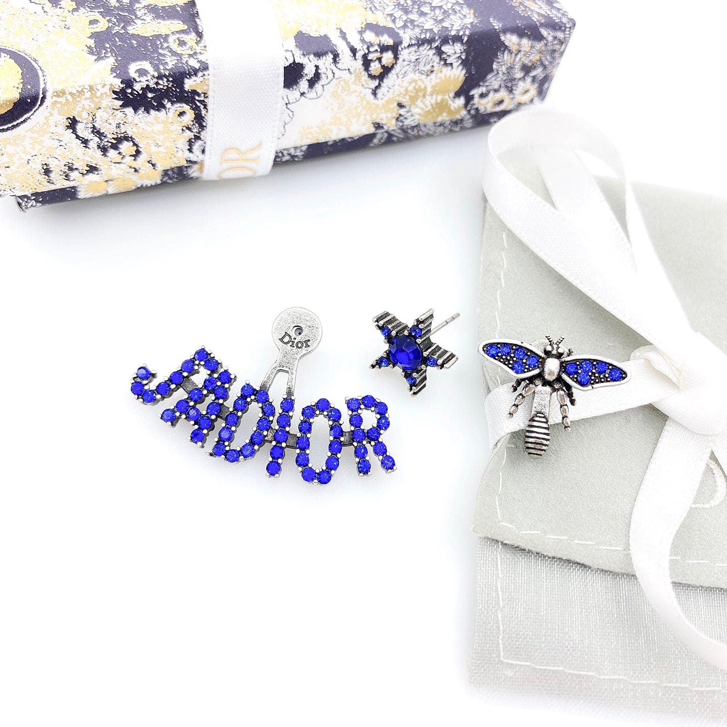 18K CD J'Adior Star Bee Earrings