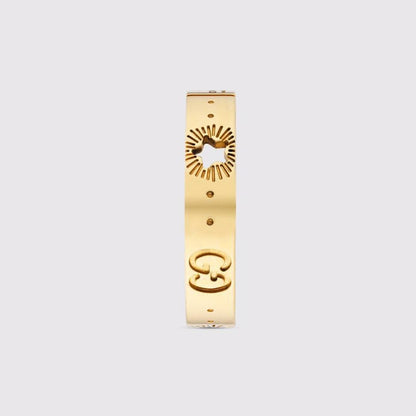 18K Double G Icon Yellow Gold Ring