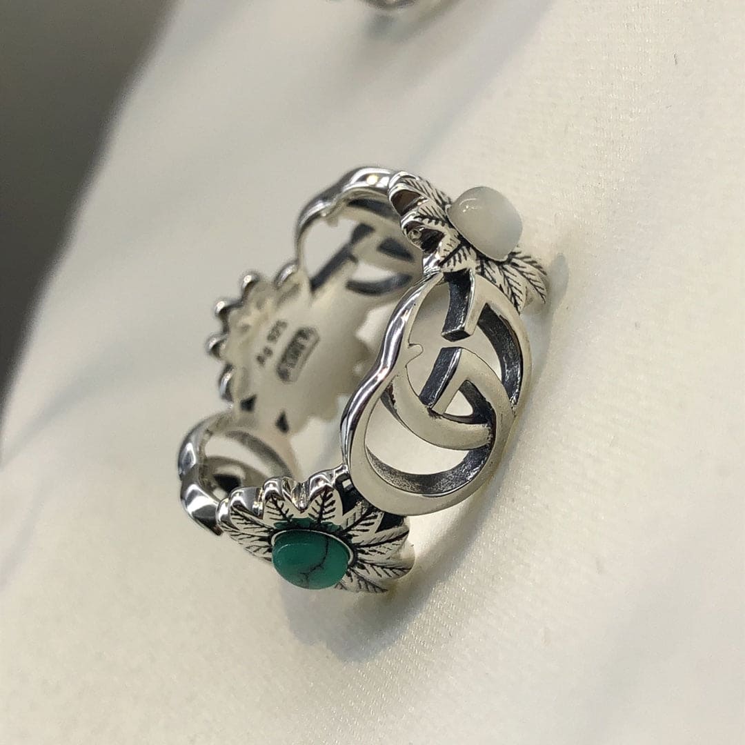 Double G Flowers Ring