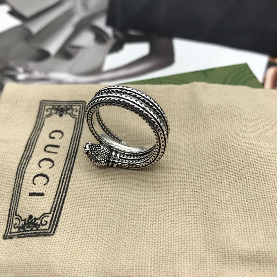 Double G Garden Silver Snake Ring