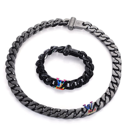 18K Louis Rainbow Chain Link Bracelet