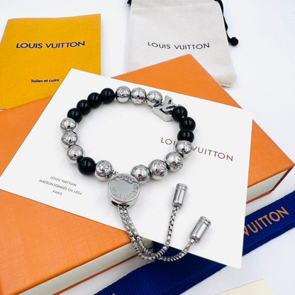 18K Louis Monogram Beads Bracelet