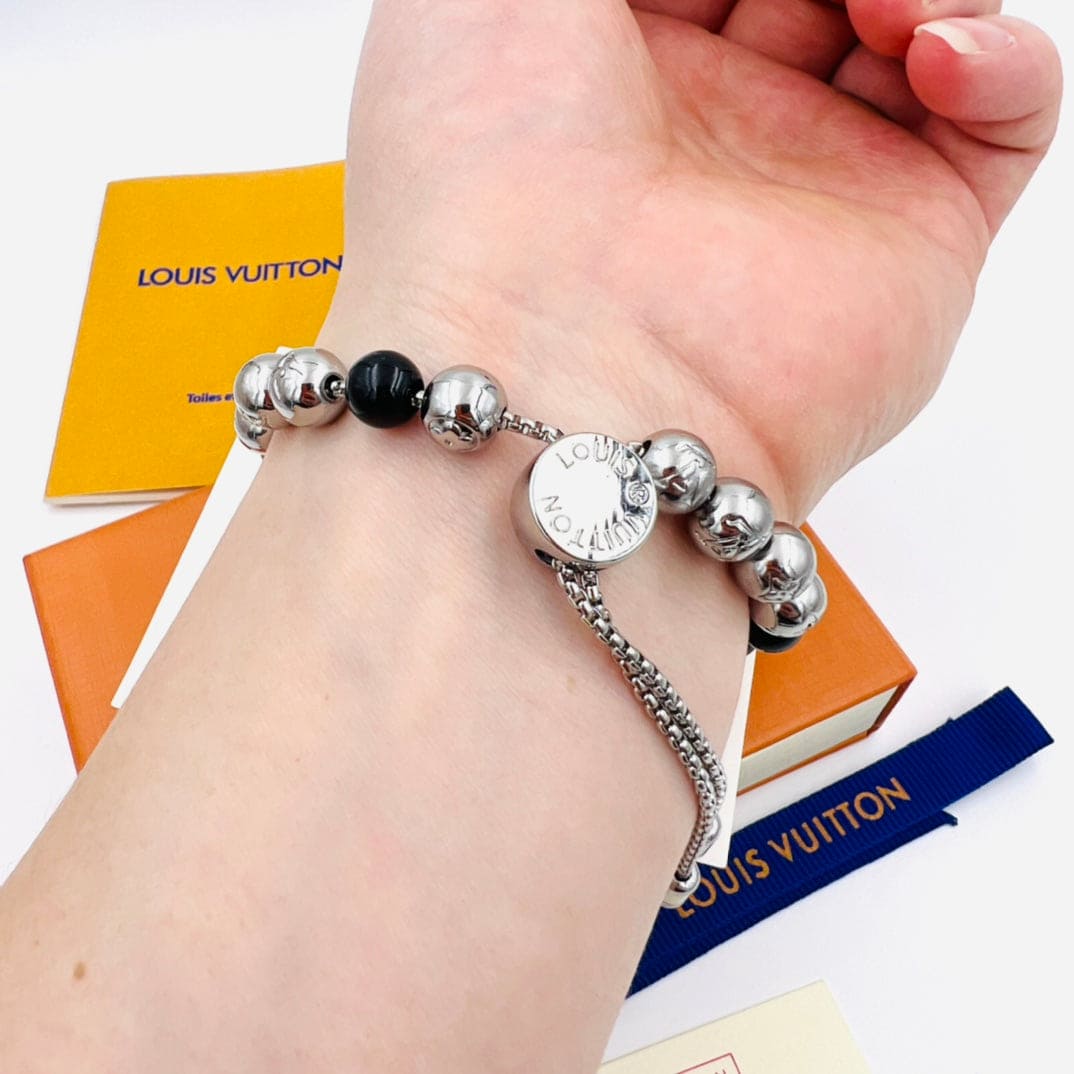 18K Louis Monogram Beads Bracelet