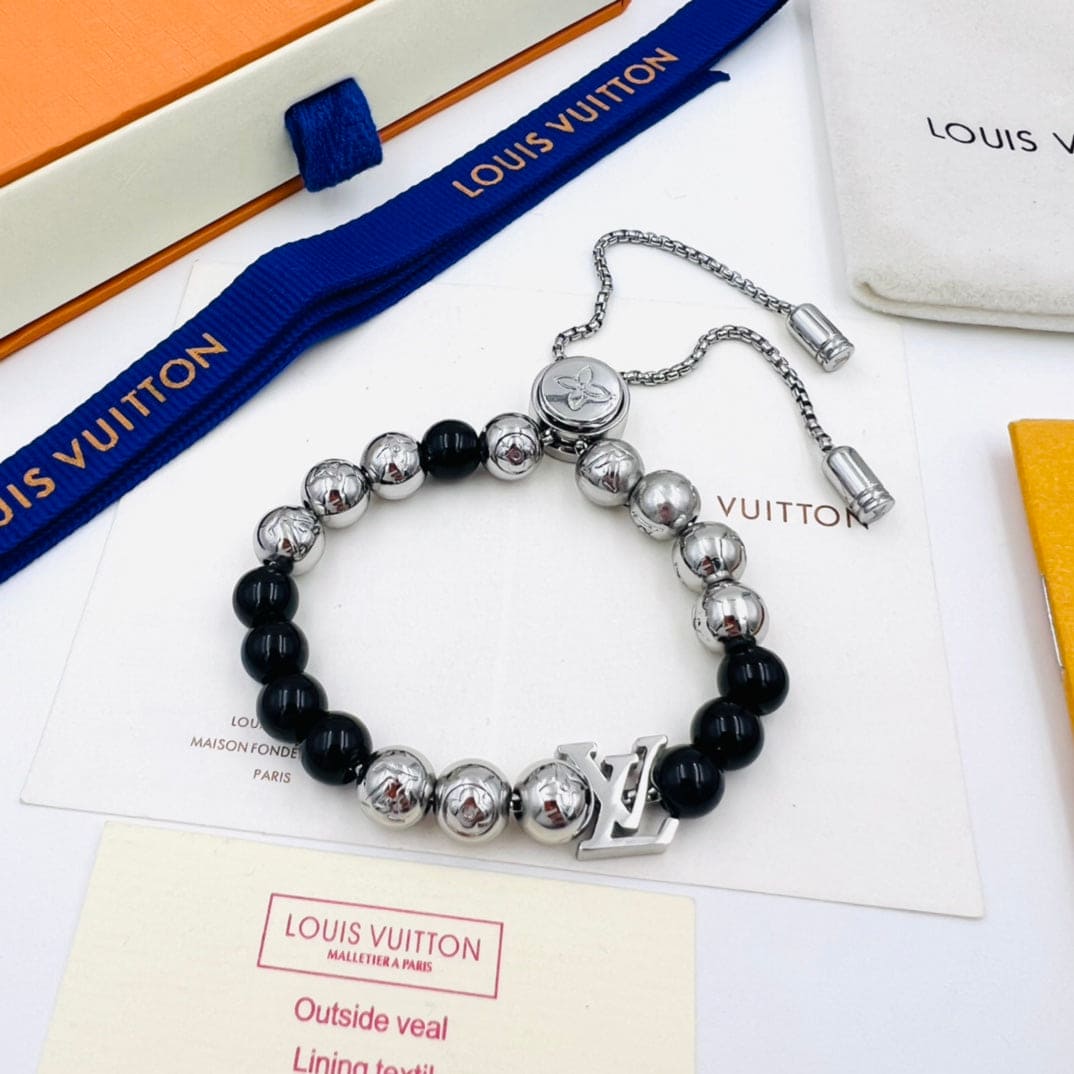 18K Louis Monogram Beads Bracelet