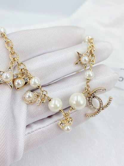 18K CC Pearls & Diamonds Bracelet