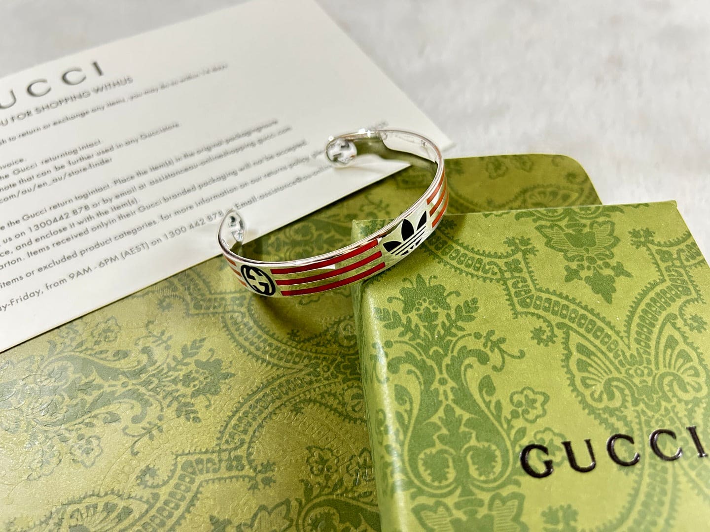 Double G x Adidas Cuff Orange Bracelet