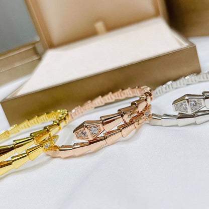 18K BV Serpenti Demi-Pav¨¦ Diamonds Bracelet