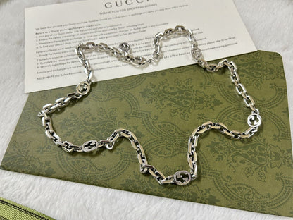 Double G Interlocking G Chain Necklace