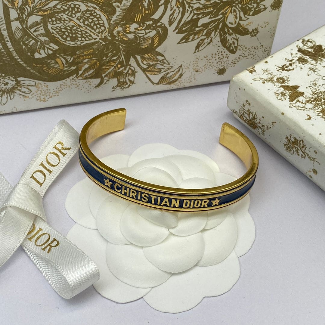 18K CD Black Code Bangle Bracelet